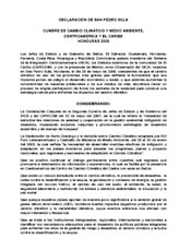 Título: Declaración de San Pedro de Sula