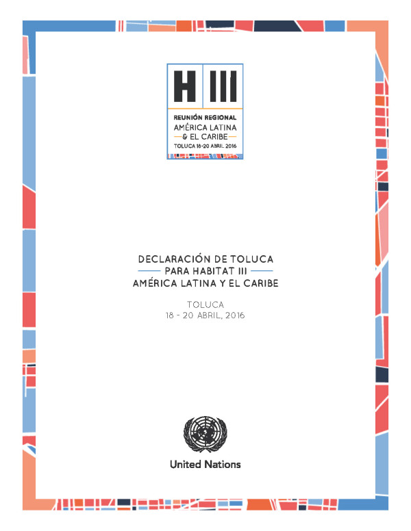 Declaración de Toluca para Hábitat III América Latina y el Caribe