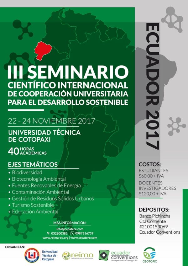 III Seminario Científico Internacional de Cooperación Universitaria para el Desarrollo Sostenible - Ecuador 2017