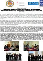 Fortalecimiento del Sistema de Reducción de Riesgos y Atención de Emergencia – COSUDE Bolivia