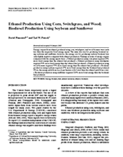 Ethanol Production Using Corn, Switchgrass, and Wood; Biodiesel Production Using Soybean and Sunflower