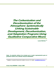 The Carbonisation and Decarbonisation of the Atmosphere: Systematically Linking Sustainable Development, Decarbonisation, and Adaptation Programs Using Qualitative Comparative Means