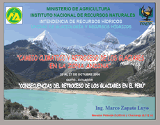 Consecuencia del retroceso de los glaciares en el Perú
