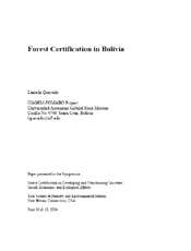 Certificación Forestal en Bolivia