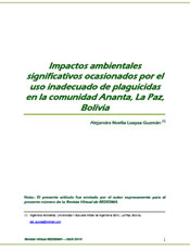 Impactos ambientales significativos ocasionados por el uso inadecuado plaguicidas en la comunidad Ananta, La Paz, Bolivia