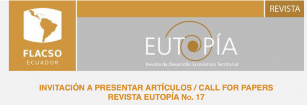 Invitación a presentar artículos Eutopía No. 17: Políticas públicas y territorios rurales