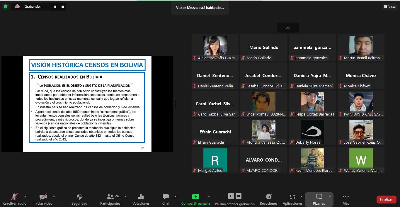 Se llevó con éxito el curso taller virtual dirigido a estudiantes de