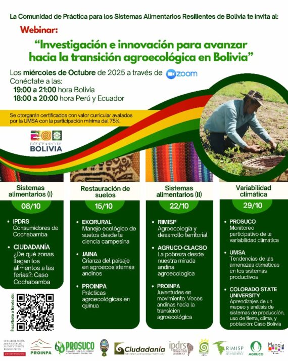 Investigación e innovación para avanzar hacia la transición agroecológica en Bolivia